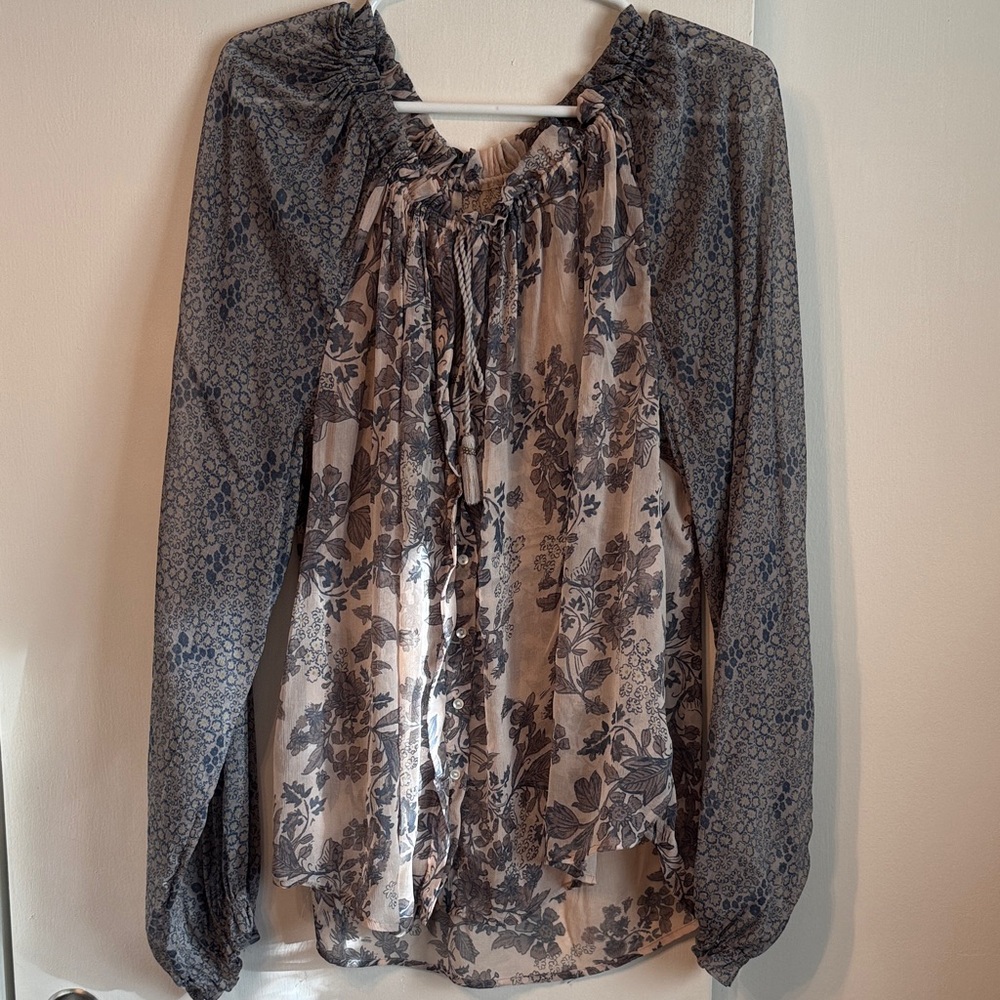 Free People Floral Print Women's Top
